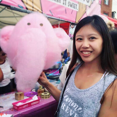 Ottawa Asian Fest - Influencer Holding Animal Shaped Cotton Candy